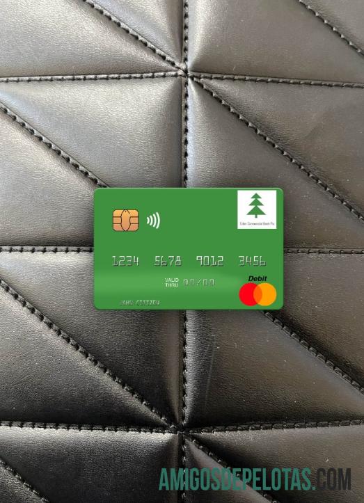 Banco Comercial Eden do Sudão do Sul Mastercard Photolook Front exemplo real